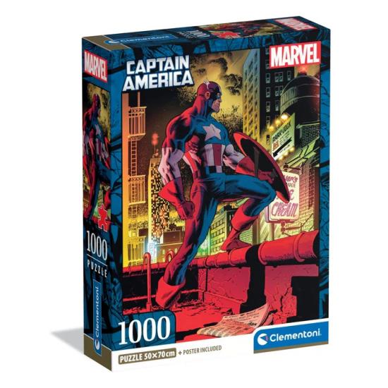 Puzzle Clementoni Capitão América 1000 peças Puzzle Clementoni Capitão América 1000 peças