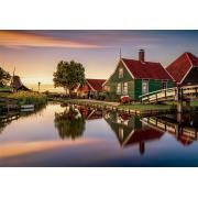 Puzzle Clementoni Casa Verde em Zaanse Schans de 1500 Peças