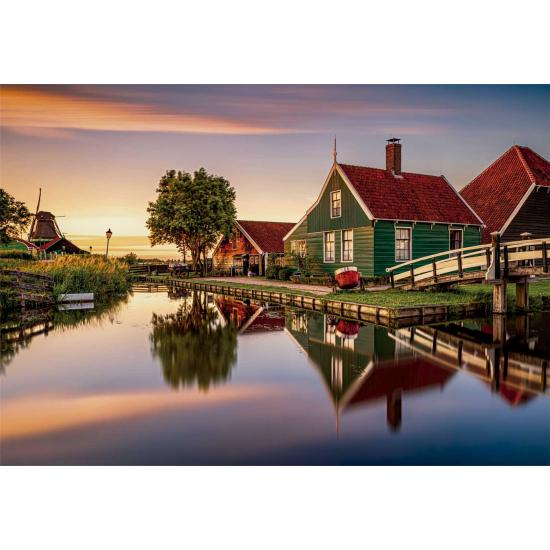 Puzzle Clementoni Casa Verde em Zaanse Schans de 1500 Peças