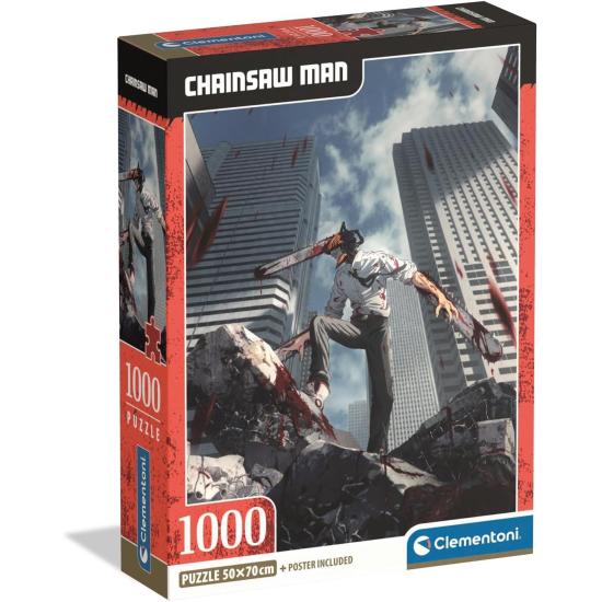 Puzzle Clementoni Chainsaw Man 1000 peças Puzzle Clementoni Chainsaw Man 1000 peças