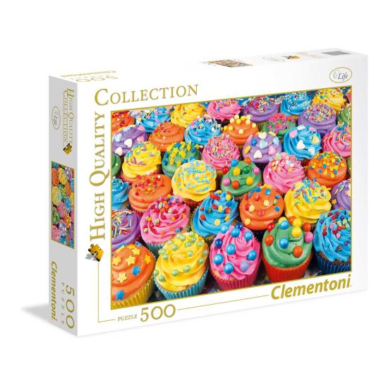 Puzzle colorido Clementoni Cupcakes 500 peças