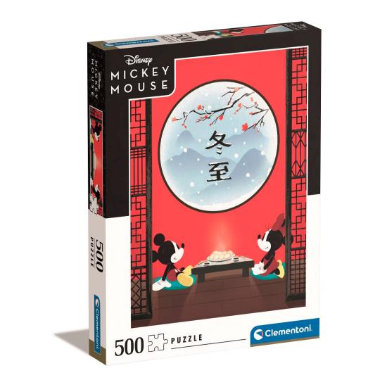 Puzzle Clementoni Mickey e Minnie café da manhã oriental 500 Puzzle Clementoni Mickey e Minnie café da manhã oriental 500