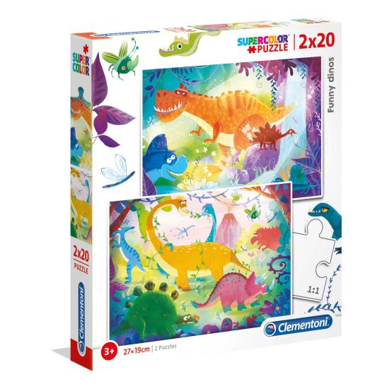 Puzzle Clementoni Dinossauros 2 x 20 Peças