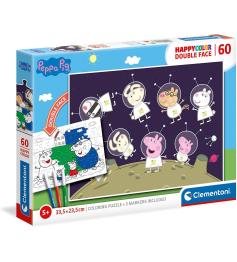 Puzzle de dupla face Clementoni Peppa Pig 60 peças