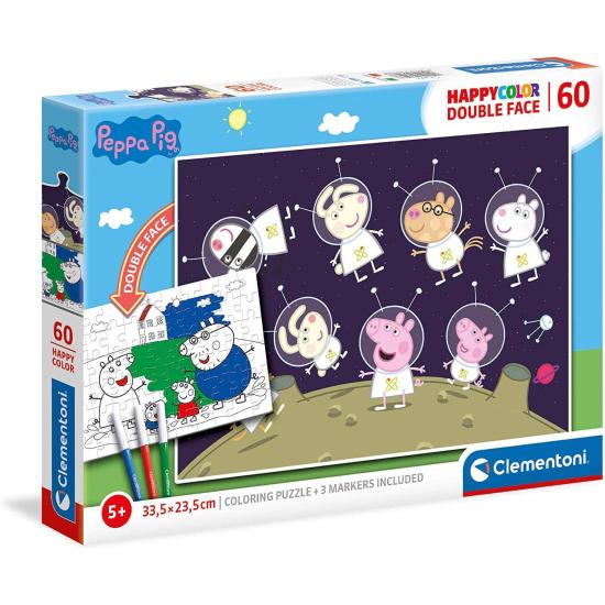 Puzzle de dupla face Clementoni Peppa Pig 60 peças