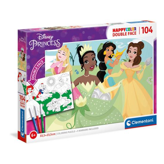 Puzzle de dupla face Clementoni Princesas Disney 104 peça