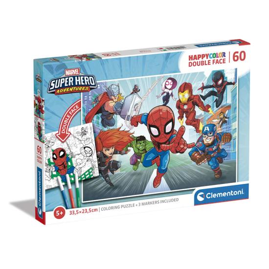 Puzzle Clementoni Super Hero 60 Peças Dupla Face