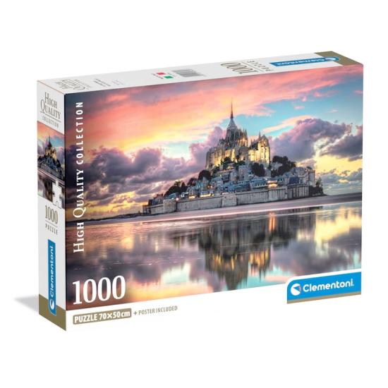 Puzzle Clementoni O Magnífico Monte Saint Michel 1000 Peç