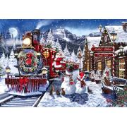 Puzzle Clementoni Estação Com Bonecos De Neve 500 peças