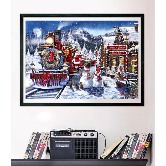 Puzzle Clementoni Estação Com Bonecos De Neve 500 peças