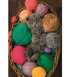 Puzzle Clementoni Gatinho Em Meadas 500 Peças