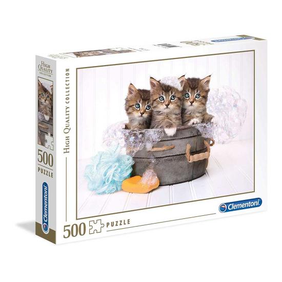 Puzzle Clementoni Gatinhos no Banheiro 500 Peças