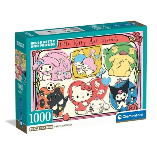Puzzle Clementoni Hello Kitty and Friends de 1000 Peças