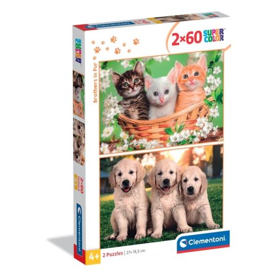 Puzzle Clementoni Irmãos De Pele 2 x 60 peças