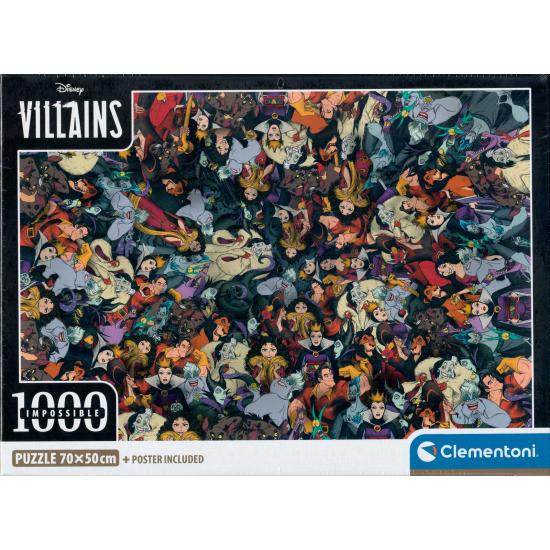 Puzzle Clementoni Impossível Vilões Disney 1000 peças