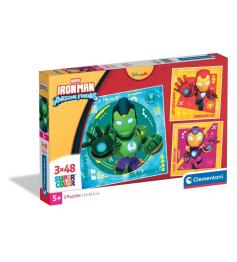 Puzzle Clementoni Iron Man Awesome Friends 3 x 48 Peças