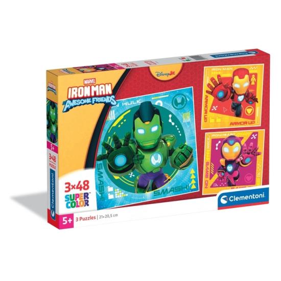 Puzzle Clementoni Iron Man Awesome Friends 3 x 48 Peças