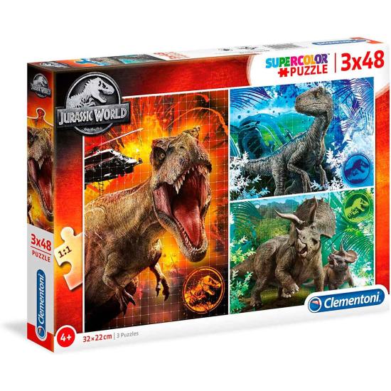 Puzzle Clementoni Jurassic World 3 x 48 Peças