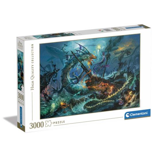 Puzzle Clementoni A Batalha Subaquática de 3000 peças Puzzle Clementoni A Batalha Subaquática de 3000 peças