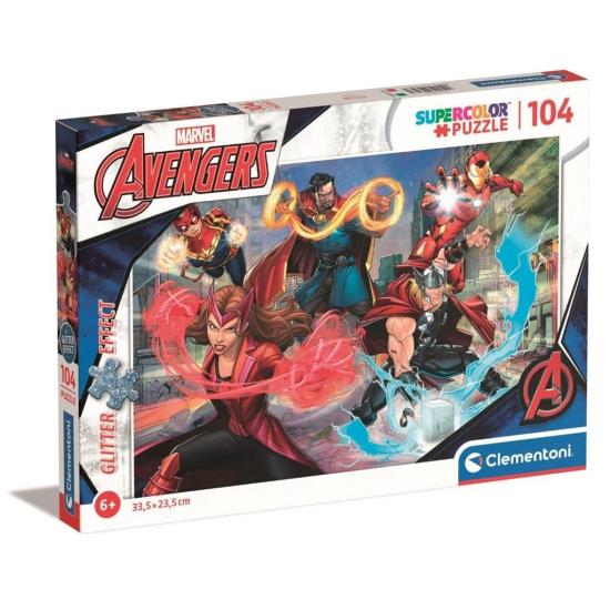Puzzle Clementoni Os Vingadores Efeito Glitter 104 Peças