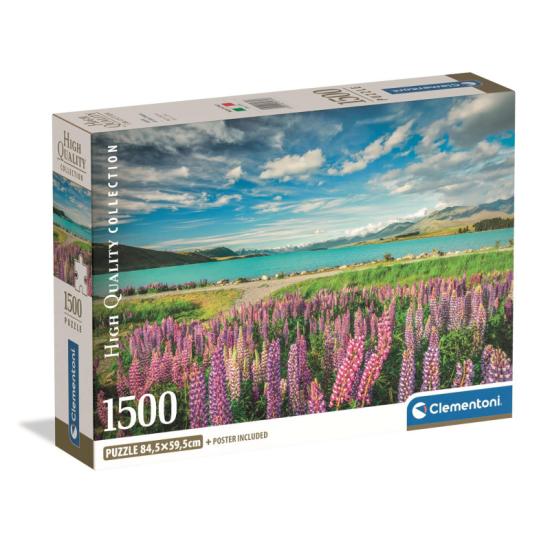 Puzzle Clementoni Lupinos no Lago Tekapo 1500 peças