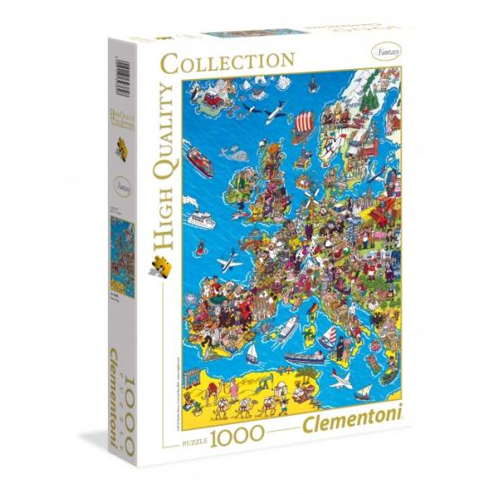 Mapa de Puzzle Clementoni da Europa 1000 peças