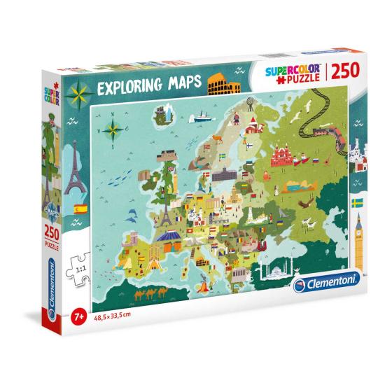 Puzzle Clementoni Mapa de Simbolos da Europa 250 peças