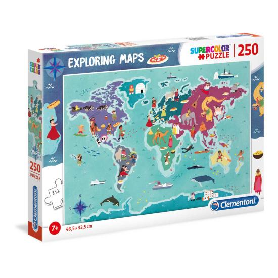 Puzzle Clementoni Mapa das Tradições ao redor do Mundo 250 Pcs