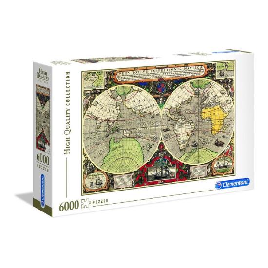 Puzzle de mapa náutico antigo Clementoni 6000 peças