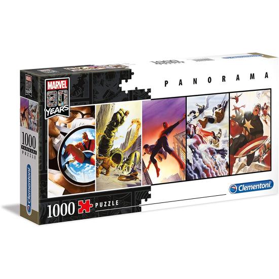 Puzzle Clementoni Marvel Anos 80 Panorama de 1000 Pzs