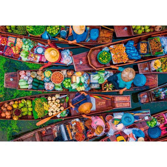 Puzzle Clementoni Mercado Flutuante Tailandês 1000 Peças Puzzle Clementoni Mercado Flutuante Tailandês 1000 Peças