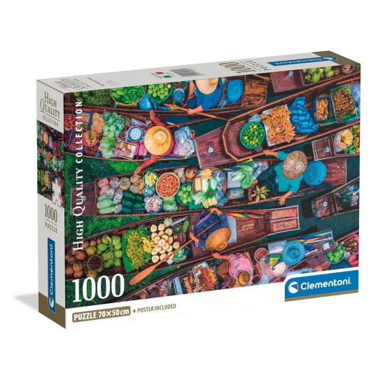 Puzzle Clementoni Mercado Flutuante Tailandês 1000 Peças Puzzle Clementoni Mercado Flutuante Tailandês 1000 Peças