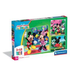 Puzzle Clementoni Mickey de 3 x 48 Peças