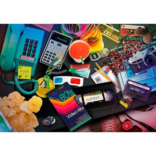 Puzzle nostalgia dos anos 80 Clementoni 1000 peças