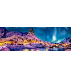 Puzzle Clementoni Panorama Noite Colorida em Lofoten 1000 Pç