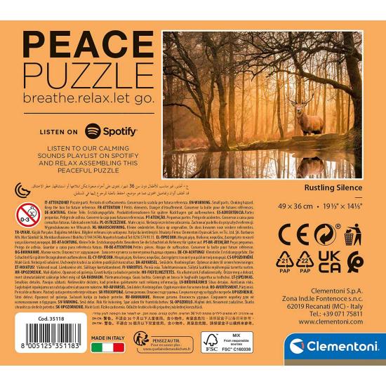 Puzzle Clementoni Peace Forest Whispers 500 peças Puzzle Clementoni Peace Forest Whispers 500 peças