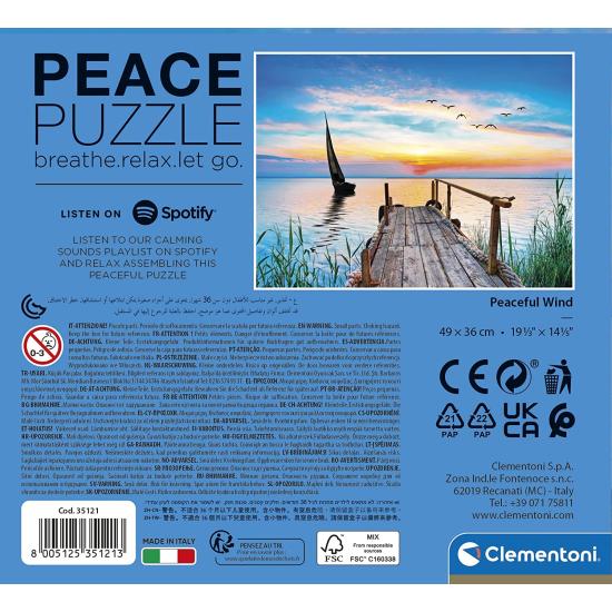 Puzzle da paz Puzzle Clementoni do vento da paz 50