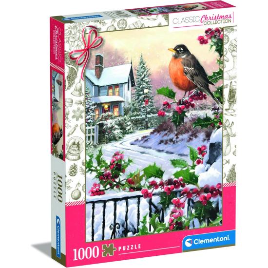 Puzzle Clementoni Robin E Arbustos De Azevinho 1000 peças
