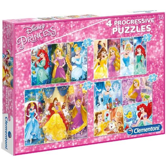 Puzzle Clementoni Progressive Princesses 20-60-100-180 Unid.