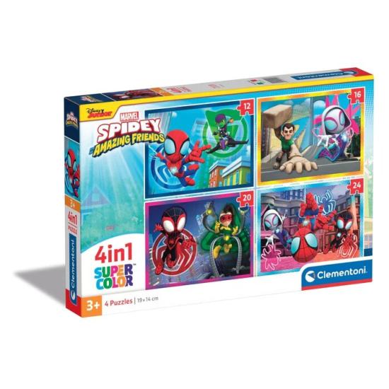 Puzzle Clementoni Progressive Spidey Amazing Friends 12-16-20-24 Puzzle Clementoni Progressive Spidey Amazing Friends 12-16-20-24