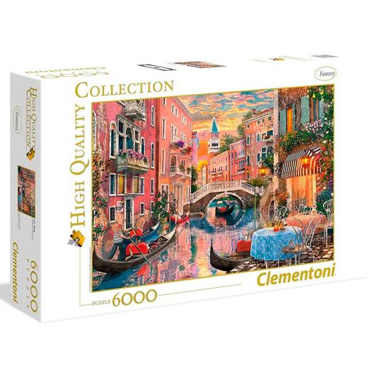 Puzzle Clementoni Romântico Pôr do Sol em Veneza 6000 Peças