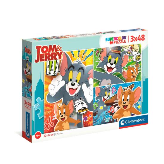 Puzzle Clementoni Tom e Jerry 3 x 48 peças