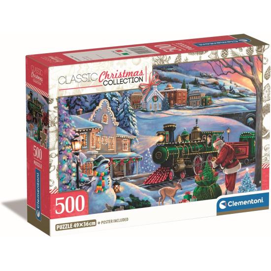 Puzzle Clementoni Trem De Natal 500 peças