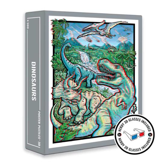 Puzzle de Dinossauros Cloudberries com Efeito 3D 500 Peça
