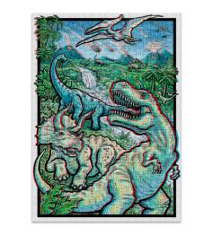 Puzzle de Dinossauros Cloudberries com Efeito 3D 500 Peça