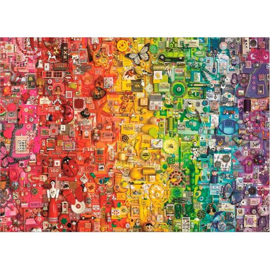 Puzzle colorido arco-íris Cobble Hill 1000 peças Puzzle colorido arco-íris Cobble Hill 1000 peças