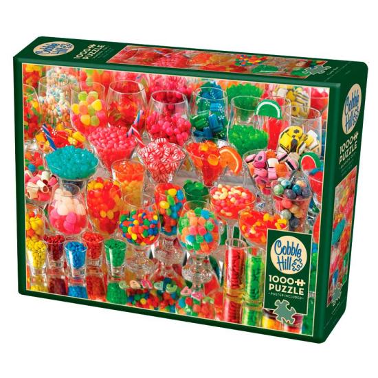 Puzzle de barra de chocolate Cobble Hill 1000 peças Puzzle de barra de chocolate Cobble Hill 1000 peças