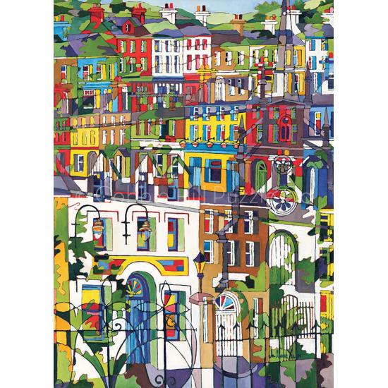 Puzzle colorido bairro Cobble Hill 1000 peças