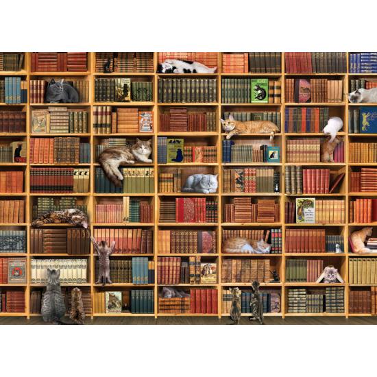 Puzzle Cobble Hill Library of Cats 1000 peças