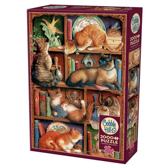 Puzzle Cobble Hill Feline Library 2000 peças